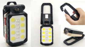 Portable COB Rechargeable Work Light ABS Nylon Multifunction Work Light 60x125x42mm