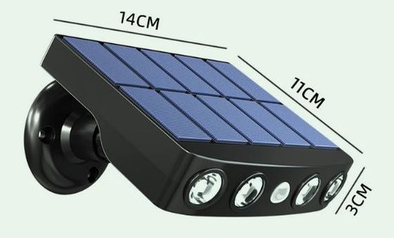 14x11x3cm Solar Powered Waterproof Outdoor Lights IP65 Solar Sensor Light PC+ABS 4pcs LED 4W 5V 300ma