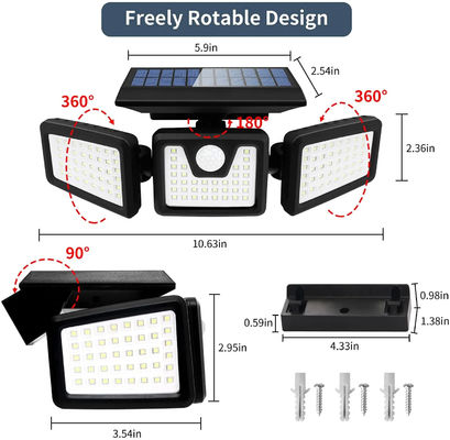 IP44 Solar Powered LED Light 70SMD High Power Solar Garden Lights Hot Waterproof Outdoor Multi Angle LED Wall Lamp