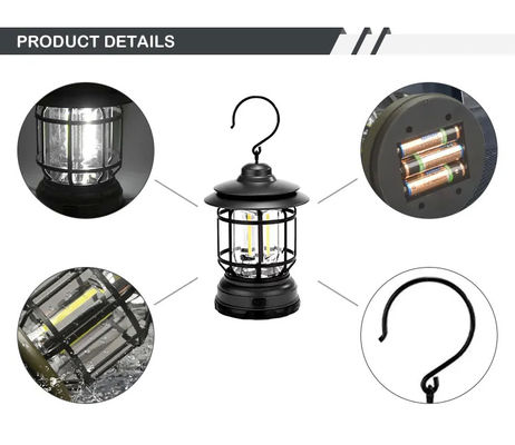 Outdoor Portable LED Camping Lantern 110x110x184mm White For Party Festival