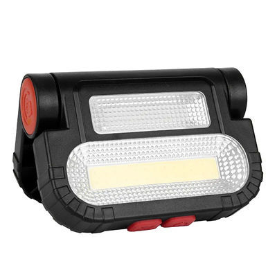Battery Powered Handheld LED Work Light 9.9x2.9x7.1cm Mini Work Light 180lm Waterproof Stand Hook Red Warning