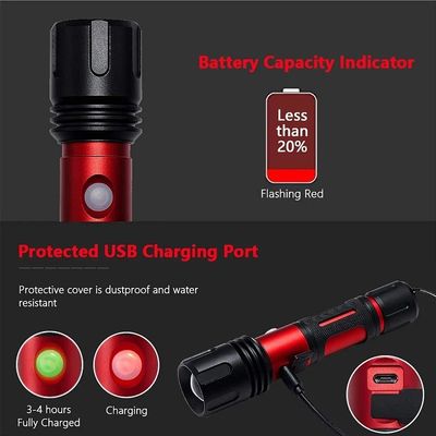 High Power Cree LED Torch Light XPG3 6W 18650 Battery 34x146mm 130g