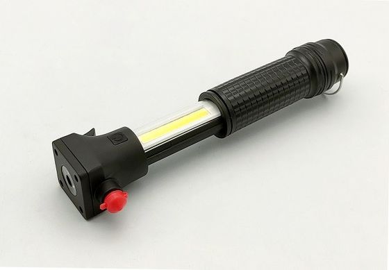 7.6X4.1X16.5 (23.3)CM LED COB Work Light Emergency Hammer Belt Cutter Red Warning
