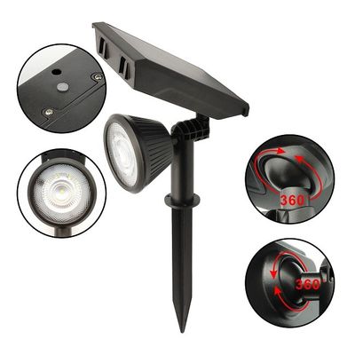 Garden Solar Powered LED Light 8LED ABS 1500mah 18650 Lithium Battery 23x13.5x8.5cm