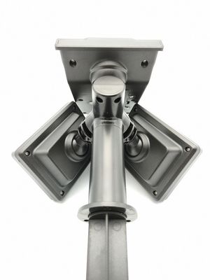 24.5x15x14cm solar powered garden lED lights Double Heads 24LED ABS 2000mah 18650 Lithium Battery