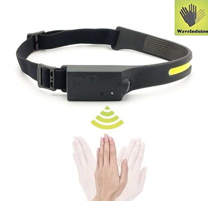 350lm Rechargeable COB LED Headlamp With Gesture Wave Sensor 3W Spot Illumination Camping Climbing Hiking