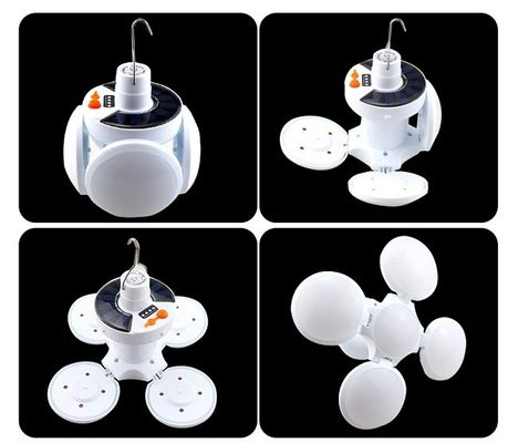 Foldable Hanging Solar Powered LED Light Football Solar Powered LED Lamp 120x120x130mm 300g Plastic