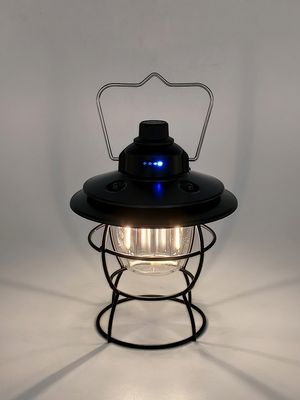 5V 1A LED Portable Retro Camping Lamp With Carrying Handle Garden ABS Handle