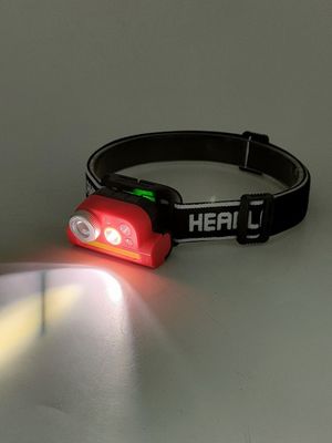 Plastic Battery COB LED Head Lamp Rechargeable With Gesture Wave Sensor