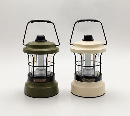 LED Camping Lights Rechargeable Retro Luxury Camping Lantern ABS+PC+Metal φ10.8x18(22.8)Cm