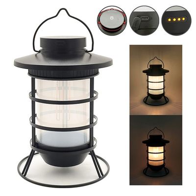 Rechargeable Retro Luxury Camping Led Camping Lights For Tents ABS+PC+Metal  φ17x23.8cm 710g