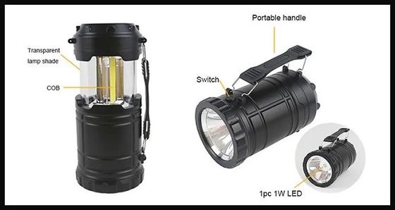ABS Battery Camping Lantern 3pc LED Pop Up Light 8.7x8.7x14.5(20.5)Cm Top Magnet Hook Outdoor Survival Kits