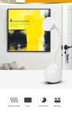 Nursery Battery Operated Night Light LED Flexible Table Lamp 3W COB 3W SMD 4xAAA 10x10x38.5cm