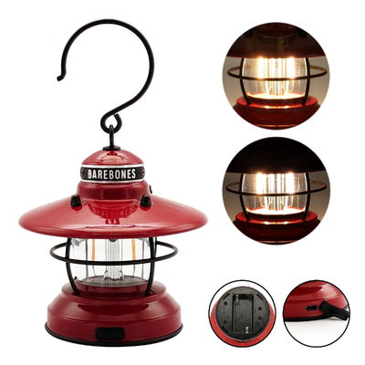 3W 4100K 2 In 1 LED Camping Lantern LED Camping Lights Outdoor Retro Edison Mini Lantern 2 Warm White COB Filament