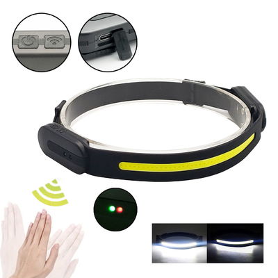 Bluetooth COB LED Headlamp 25x3x1.5cm 106G Silicone ABS Lithium 102540 1200MAh