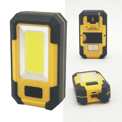 TPR ABS PC Rechargeable LED Work Light 110x65x35mm Rechargeable Handheld Work Light  195g 2pcs 18650 Lithium 1600mAh