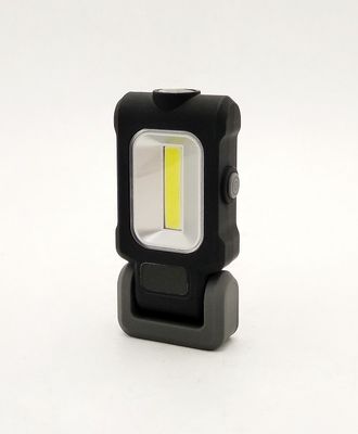 Mini Portable LED Work Lights Battery Operated ABS Black With Rubber Painting 3W COB