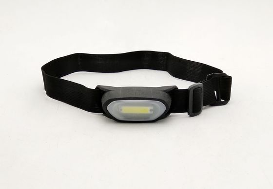 Silicone Rechargeable COB LED Headlamp Black 1x2W 2XAAA