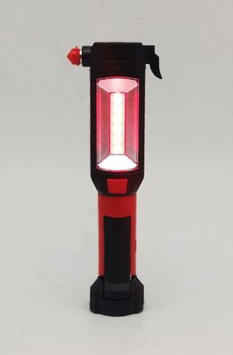 Functional Battery Powered Portable Work Light With Emergency Hammer And Belt Cutter ABS Plastic 8x3.5x22cm