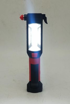Functional Battery Powered Portable Work Light With Emergency Hammer And Belt Cutter ABS Plastic 8x3.5x22cm