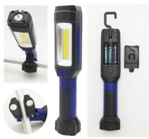 300lm Cordless Portable LED Work Lights Functional With Clamp Handle 1x1W LED On Head 1x3W COB On Body
