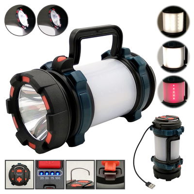 8.8x8.2x16.7cm 380g 2 In 1 LED Camping Lantern ABS Rechargeable Battery Lantern