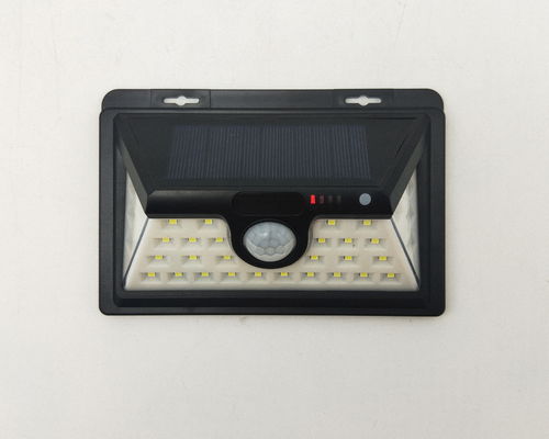 34LED Solar Powered Street Lights ABS 1200Mah Lithium 18650 Battery 15.8x10.5x4.8cm IP44 With Motion Sensor
