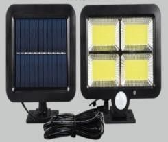 1200mAh Lithium Solar Powered Parking Lights 18650 Battery Solar Flood Light 4 COB Solar Sensor