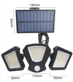 6W ABS Solar Powered LED Lamps 1800mah 2X18650 Lithium Battery 19x13x11cm IP44