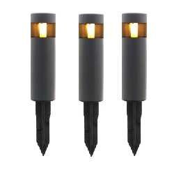 Amorphous Solar Panels Garden Light 29.5x29.5mm 1.5V / 30mA Battery Set Of 3