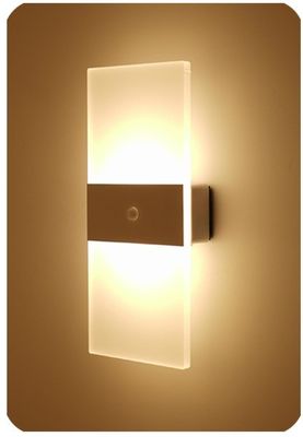 Acrylics Metal Rechargeable LED Wall Light With PIR Motion Sensor