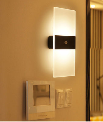 Acrylics Metal Rechargeable LED Wall Light With PIR Motion Sensor