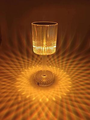 Gatsby Cylinder Table Lamp With Remote Control LED Rechargeable Light 16 RGB 30Lumen
