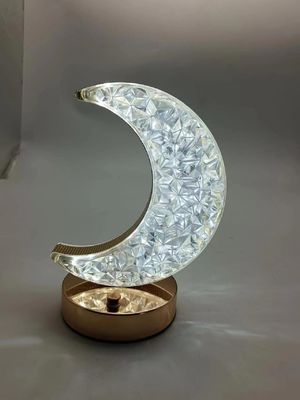 Battery Powered Night Light Moon Shape Rechargeable Table Lamp 3.7V 1200mA 18650 Lithium Battery