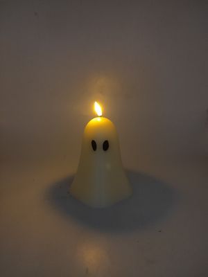 3D Flame Wax LED Ghost Light 1 LED On Off 10.5*10.8*15(18)Cm 3AAA Battery 420g