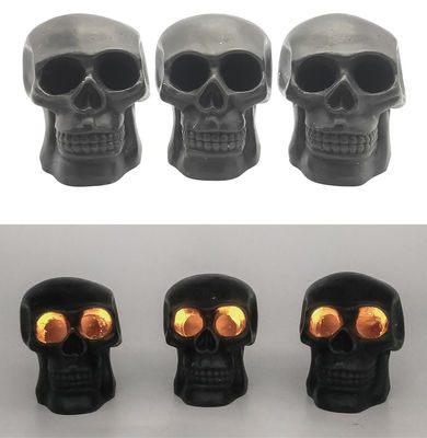 7*8.7*8.1cm  Wax Skull LED Gift Light With CR2032 Button Cell Battery
