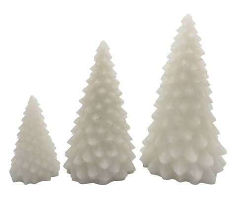 3pk Halloween Wax Pinecone LED Light  11*11*19.5cm 9.2*9.2*16.8cm 6*6*10.5cm