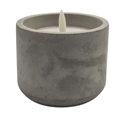 Christmas Halloween Cement LED Candle Light 10*10*7.8(9.2)Cm 485g