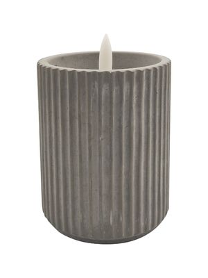 Cement Round LED Candle 1 LED On-Off 8.1*8.1*10(11.8)Cm  315g
