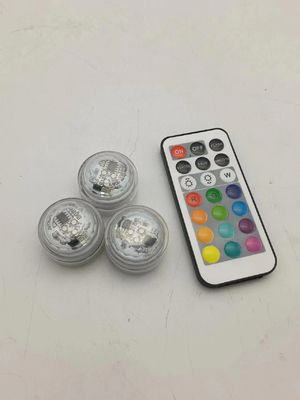 Outdoor Waterproof LED Pool Light RGB Remote Tea Lights LED 3pcs RGB2835