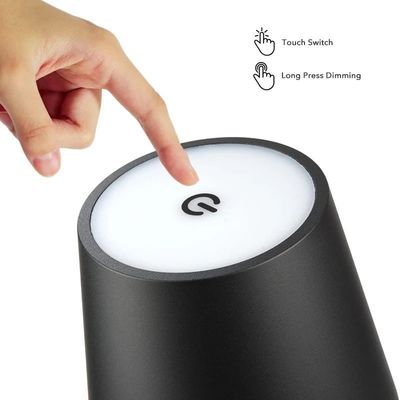 Rechargeable 3 In 1 Battery Operated Table Lamp IP44 Warm White Iron metal+ABS 150lm