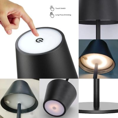Rechargeable 3 In 1 Battery Operated Table Lamp IP44 Warm White Iron metal+ABS 150lm