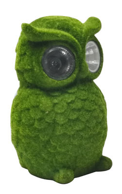 Polycrystalline Silicon Resin Solar Powered LED Lawn Light Owl Shape 2*LED 4.7*2.6 Cm