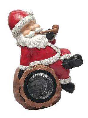 Santa Claus Weather Resistant Solar Powered LED Light 7*7cm White LED Spot Light