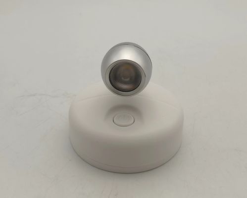 RGB Remote Spotlight With Adjustable Angle 1*RGB5050 0.5W ABS White Silver 76*73mm