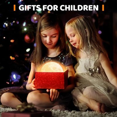 Rechargeable Moon Lamp Dia 14.5cm 3D Moon Lights For  Adult Kids Bedroom Christmas Gifts