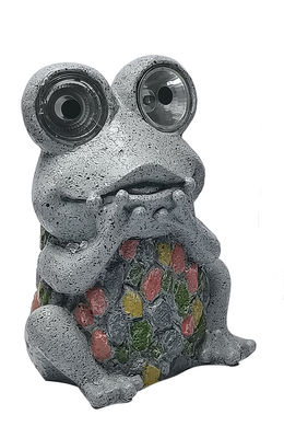 Frog Shaped Solar Powered Resin LED Lawn Light 2* Polycrystalline Silicon Resin Solar Panel