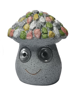 Mushroom Shaped Polycrystalline Silicon Resin Solar Powered LED Lawn Light 5.4*3.2 Cm