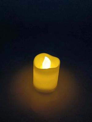 Blazing LEDz 2PK LED White Votive Candle Yellow Flickering Flame CR2032 Battery Included