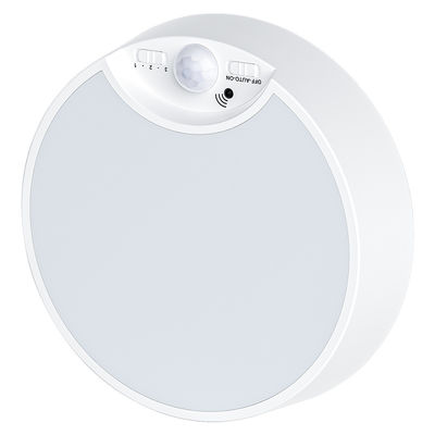 ABS PC Round LED Motion Ceiling Light Battery Powered 1.2W 120*2835 DC6V 250Lumen RA80